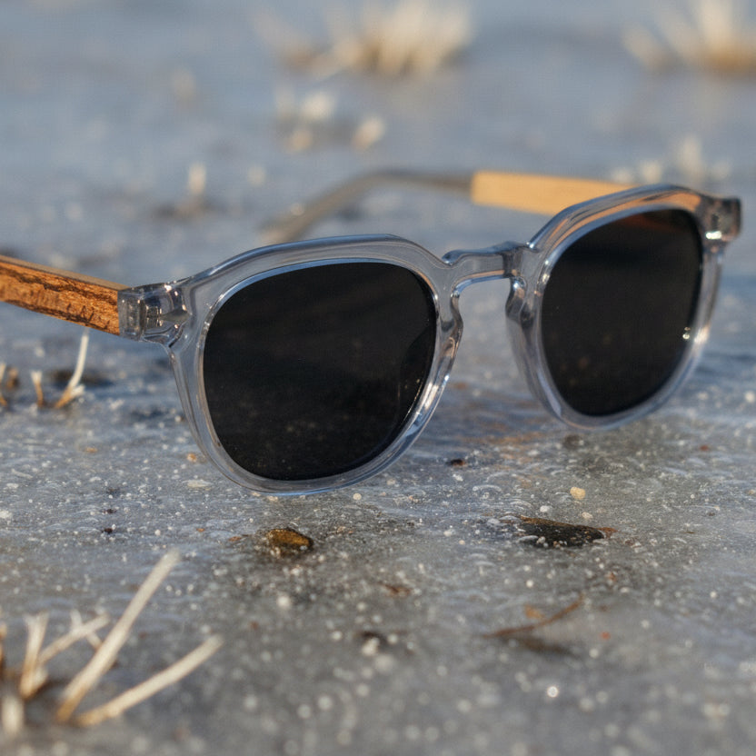 Solitary - Transparent Light Grey / Zebrawood & Maple