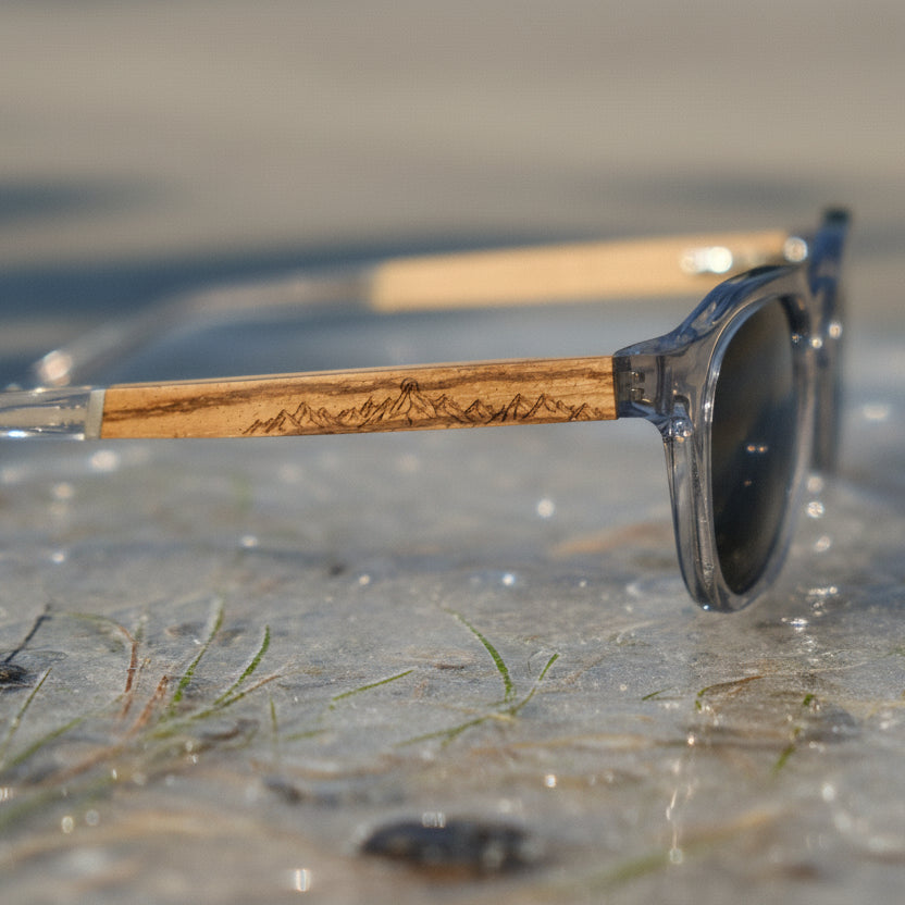 Solitary - Transparent Light Grey / Zebrawood & Maple