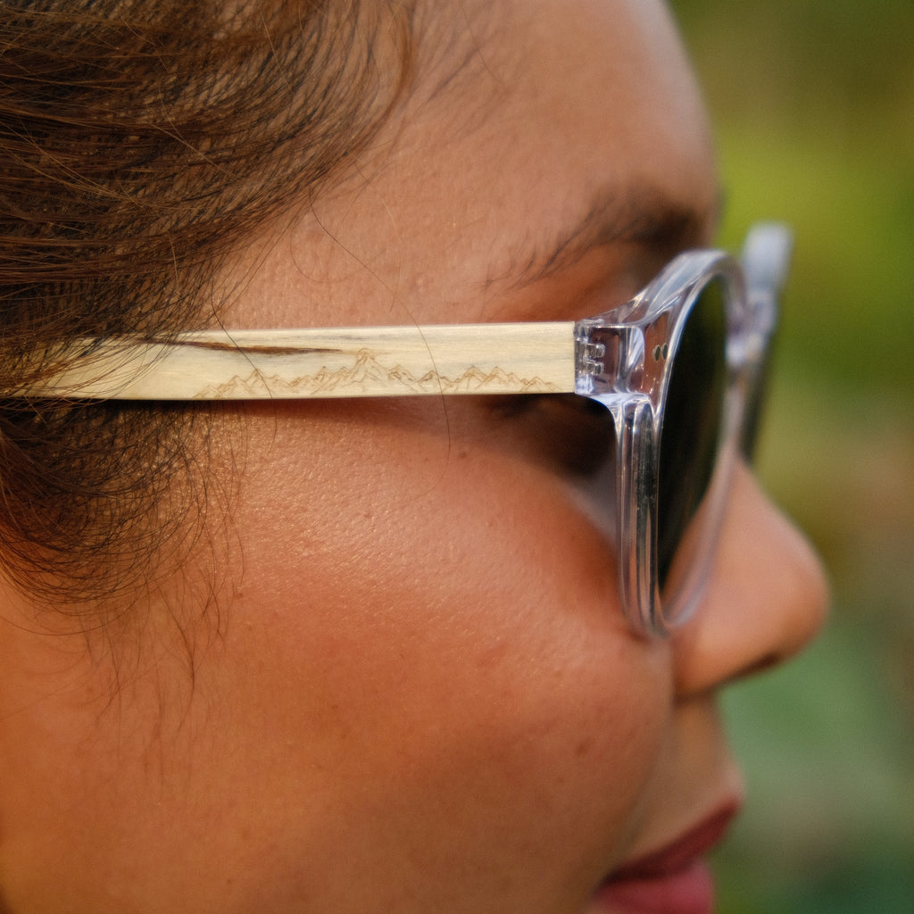 Feathertop - Clear / White Zebrawood & Maple