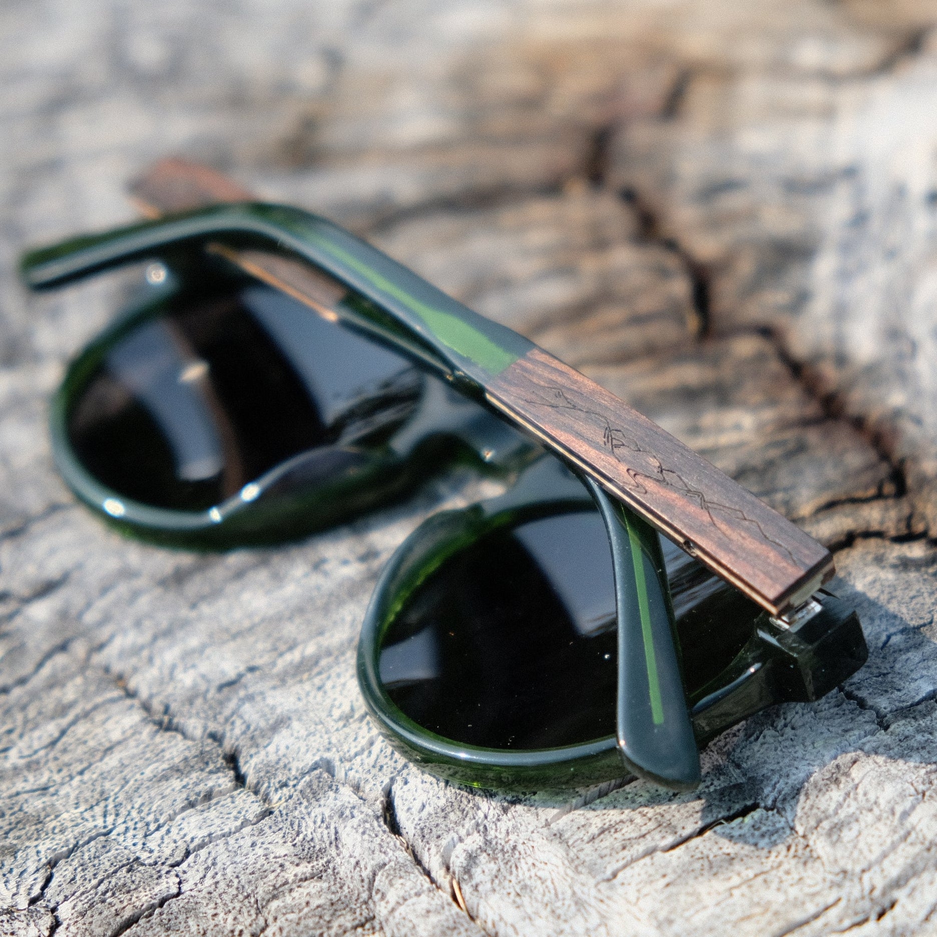 Tramper - Transparent Dark Green / Ebony & Maple