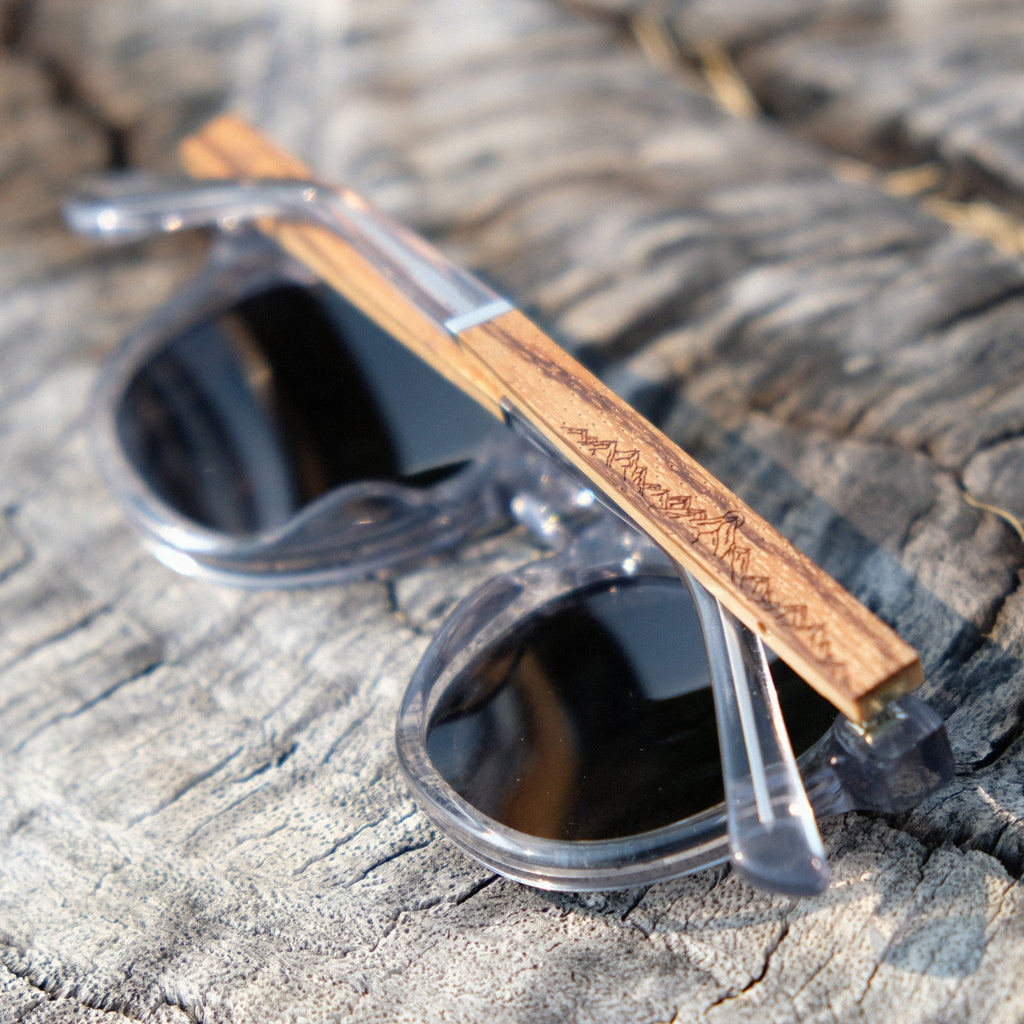 Solitary - Transparent Light Grey / Zebrawood & Maple