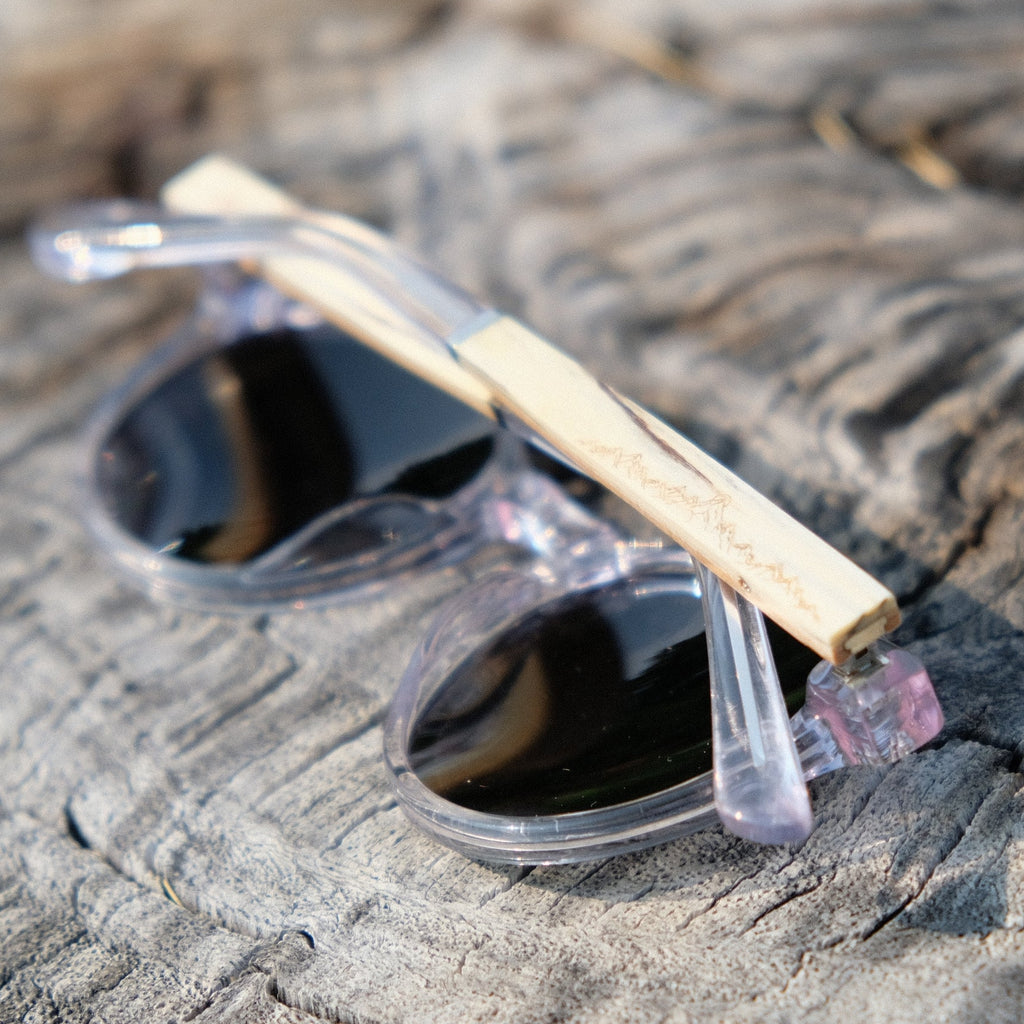 Feathertop - Clear / White Zebrawood & Maple
