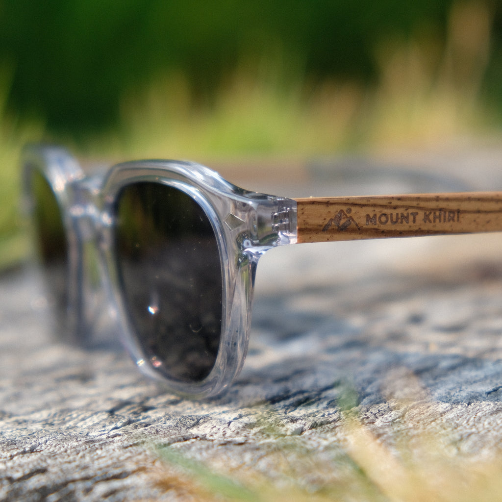 Solitary - Transparent Light Grey / Zebrawood & Maple