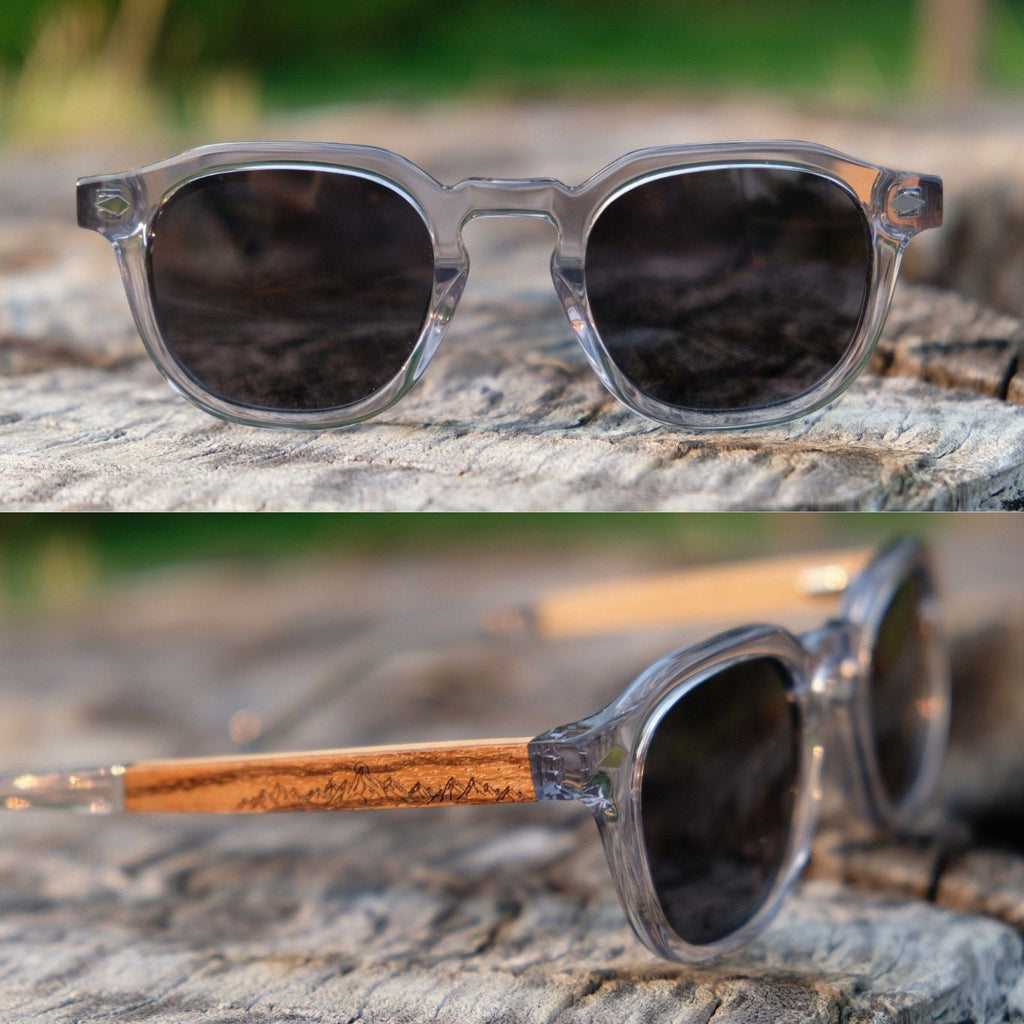 Solitary - Transparent Light Grey / Zebrawood & Maple