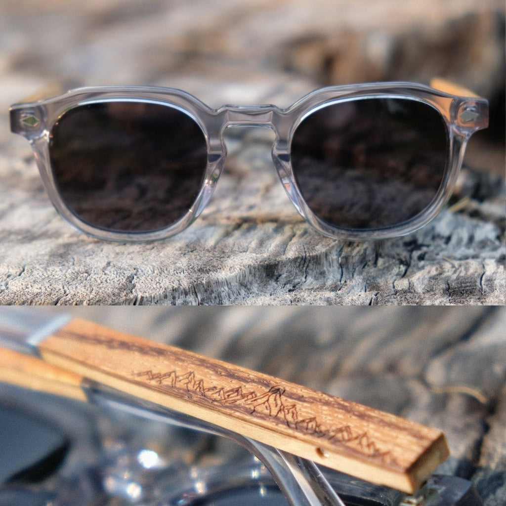 Solitary - Transparent Light Grey / Zebrawood & Maple