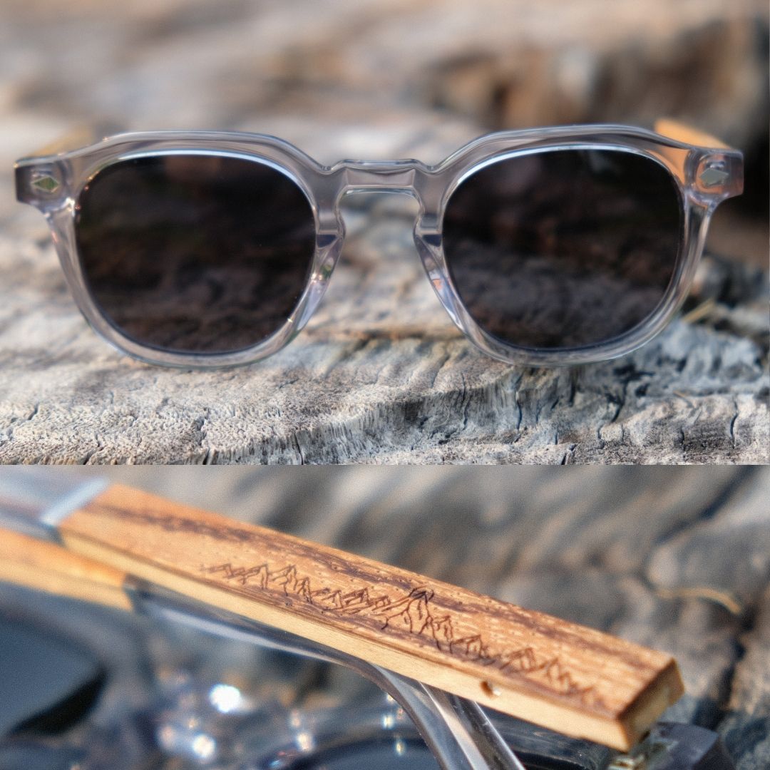 Solitary - Transparent Light Grey / Zebrawood & Maple
