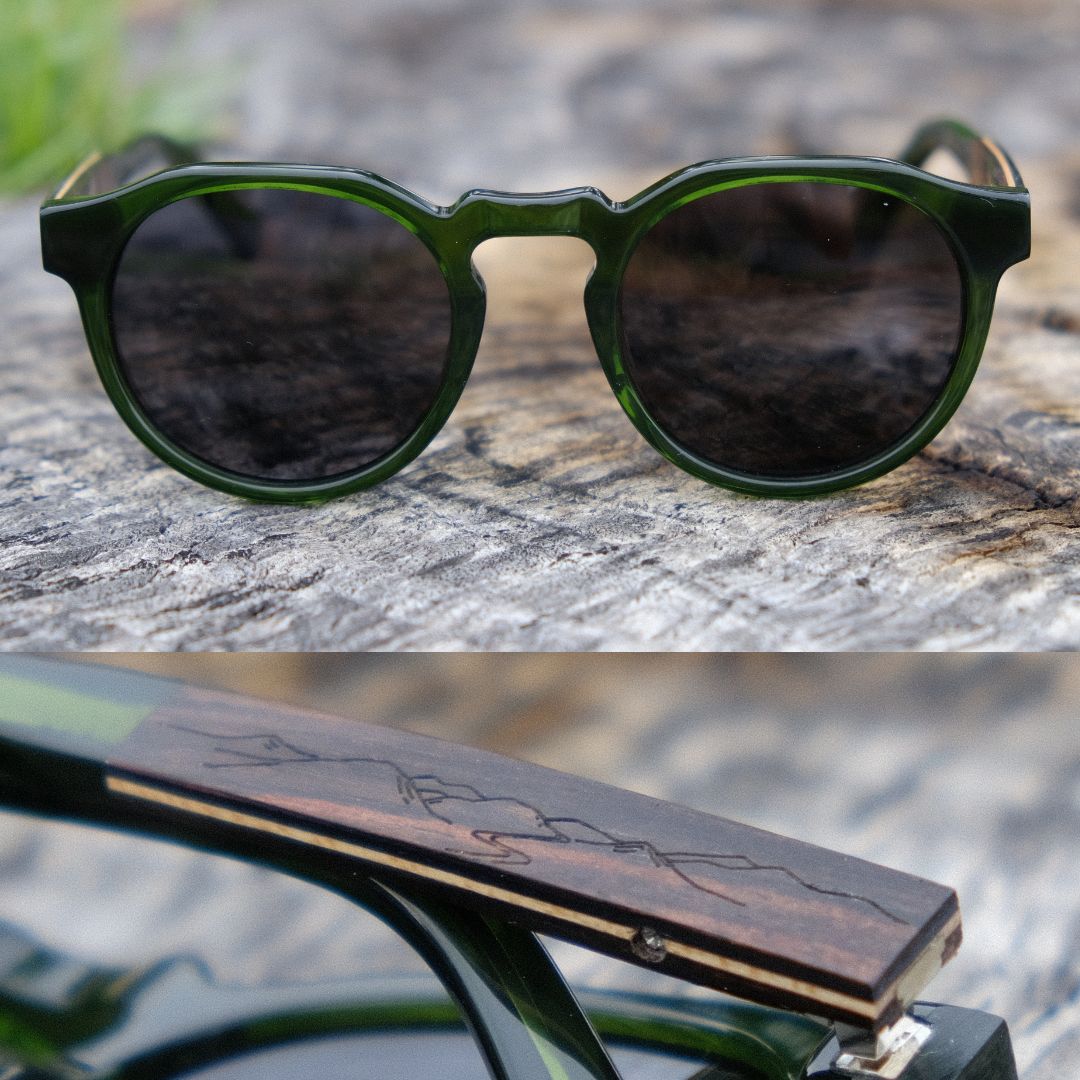 Tramper - Transparent Dark Green / Ebony & Maple